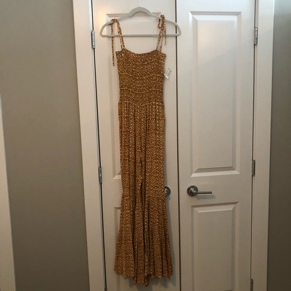 The Impeccable Pig Pants - NWT Mustard/White Jumpsuit fun & flirty